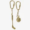 Nøglering guld ass L.12 cm