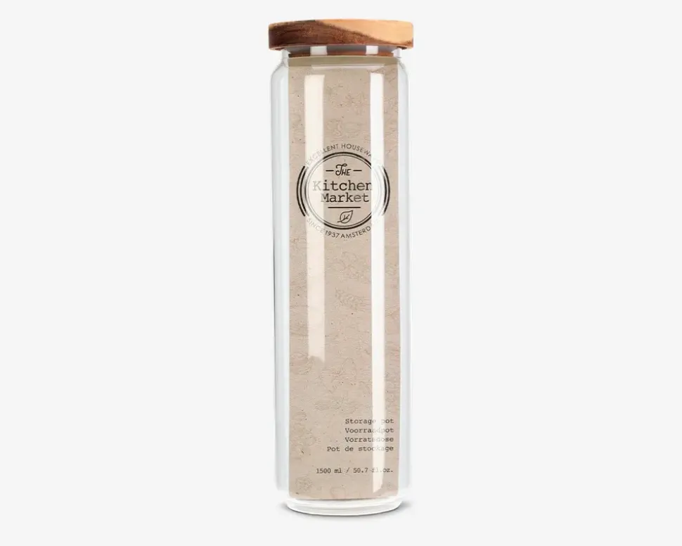 Opbevaringsglas med låg 1500 ml