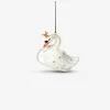 Ornament svane glas 10x6x8 cm
