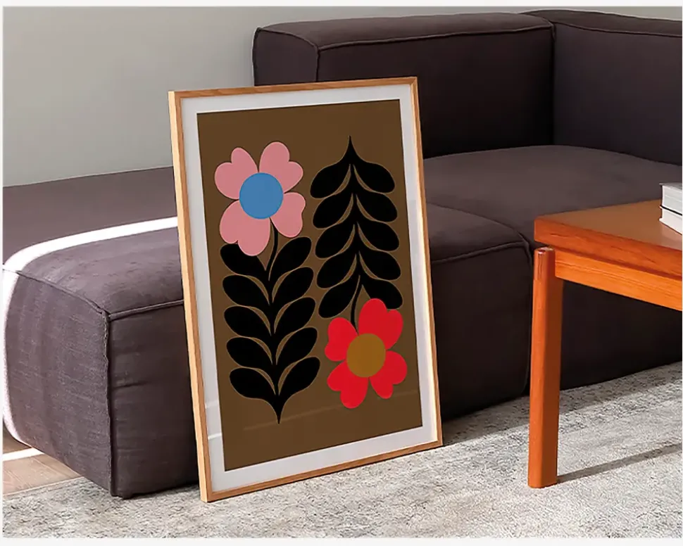 Plakat Flowers Gold