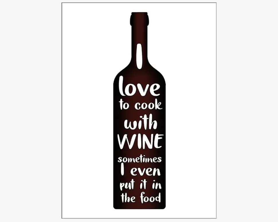 Plakat I Love To Cook With Wine