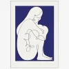 Plakat Sitting Woman Blue