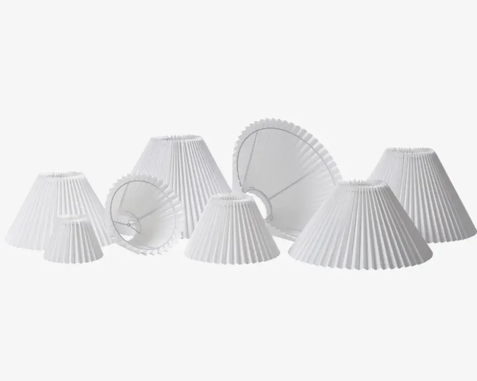 Plisseskærm Hvid 15 cm