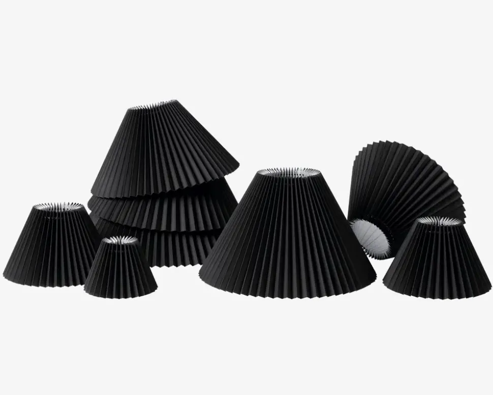 Plisseskærm Sort 21 cm