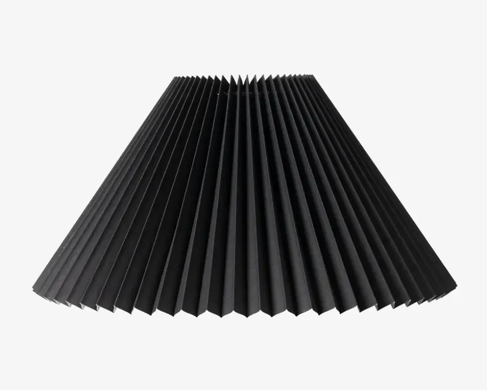 Plisseskærm Sort 23 cm