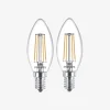 Pære Filament Kerte E14 40W 2-Pak