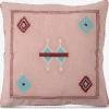 Pude lyserød broderi 45x45 cm