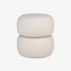 PUF HVID BOUCLE Ø-38CM. H-41CM