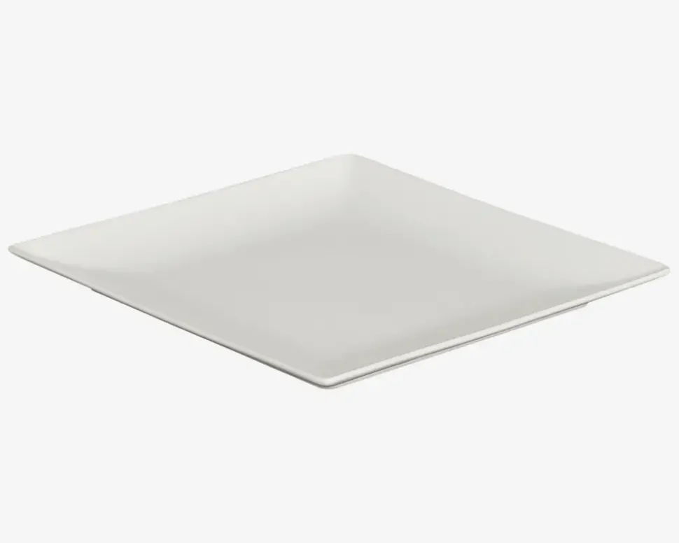 Quadro Tallerken Flad 26x26 cm Hvid