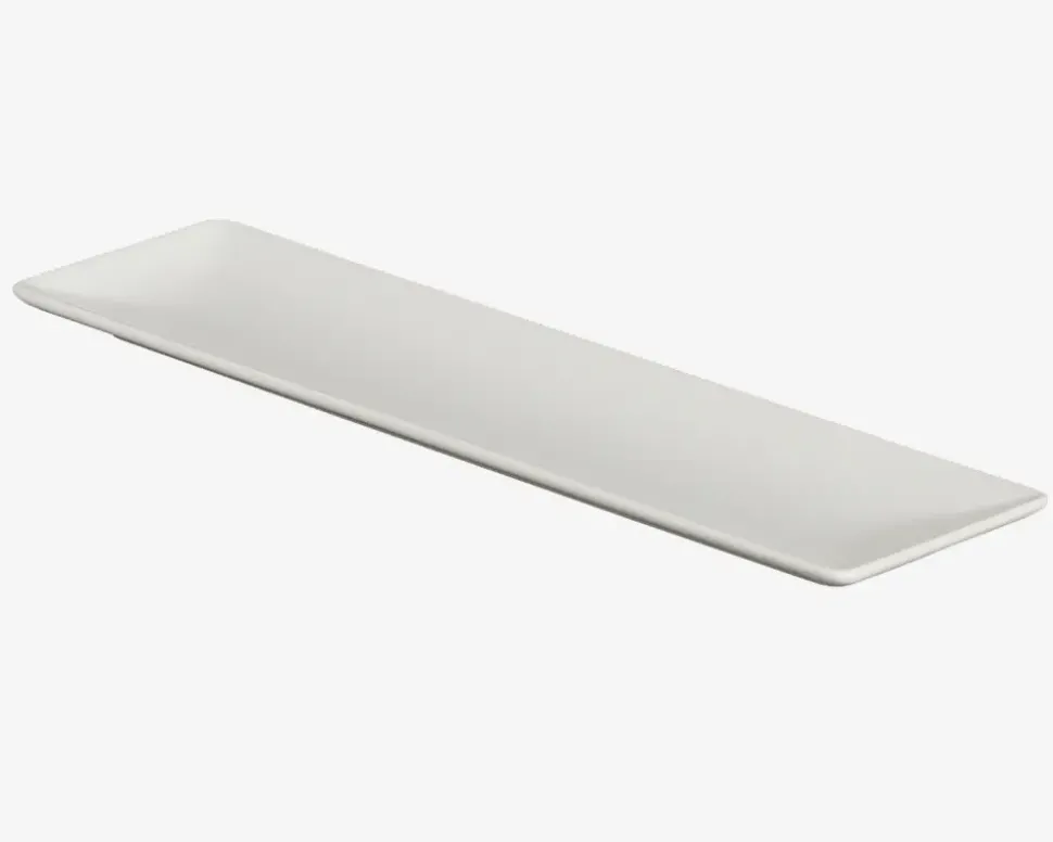 Quadro Tallerken Rektangulær 30x8 cm Hvid