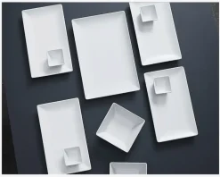 Quadro Tallerken Rektangulær 30x20 cm Hvid