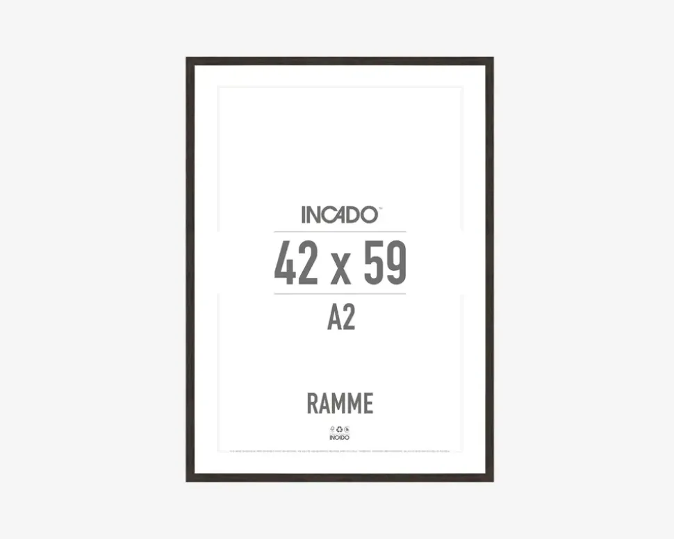 Ramme Røget Eg Slim 42 x 59,4 cm