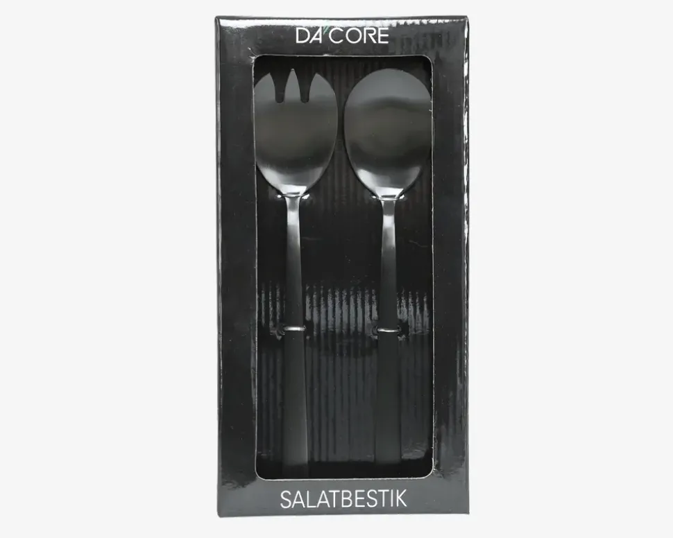 Salatbestik Sort 23,7 cm