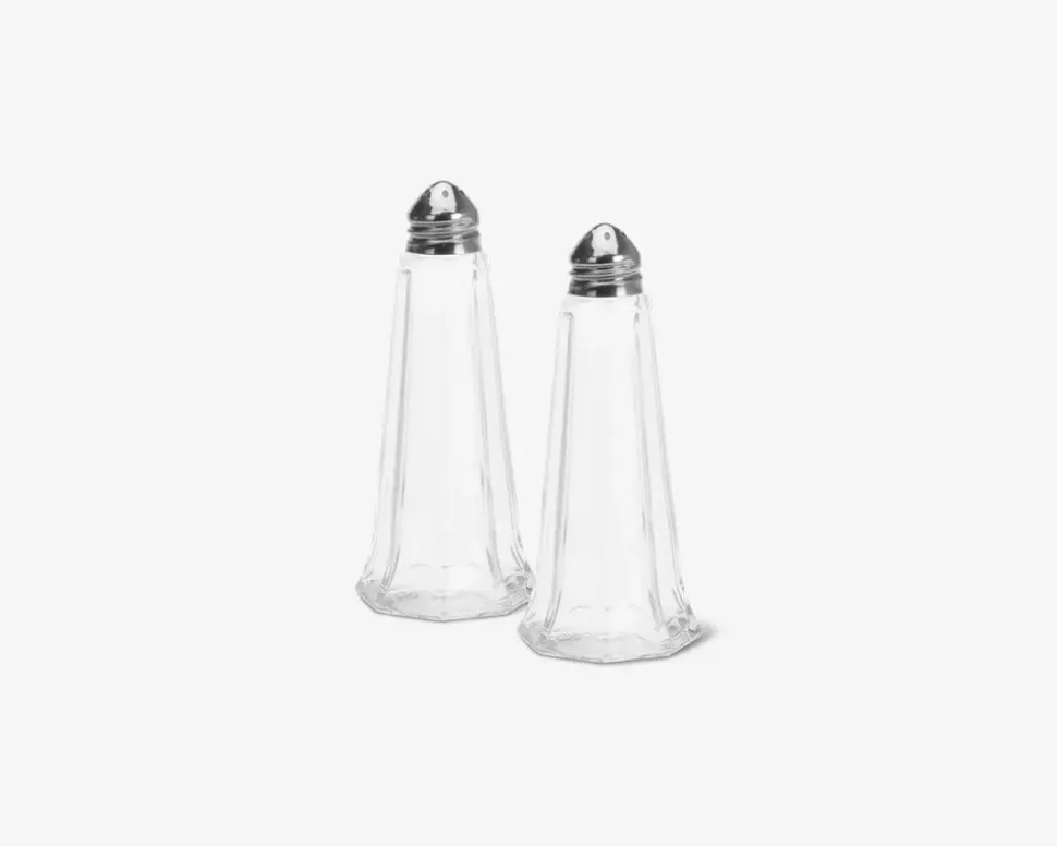 Salt og peber sæt glas H.14 cm