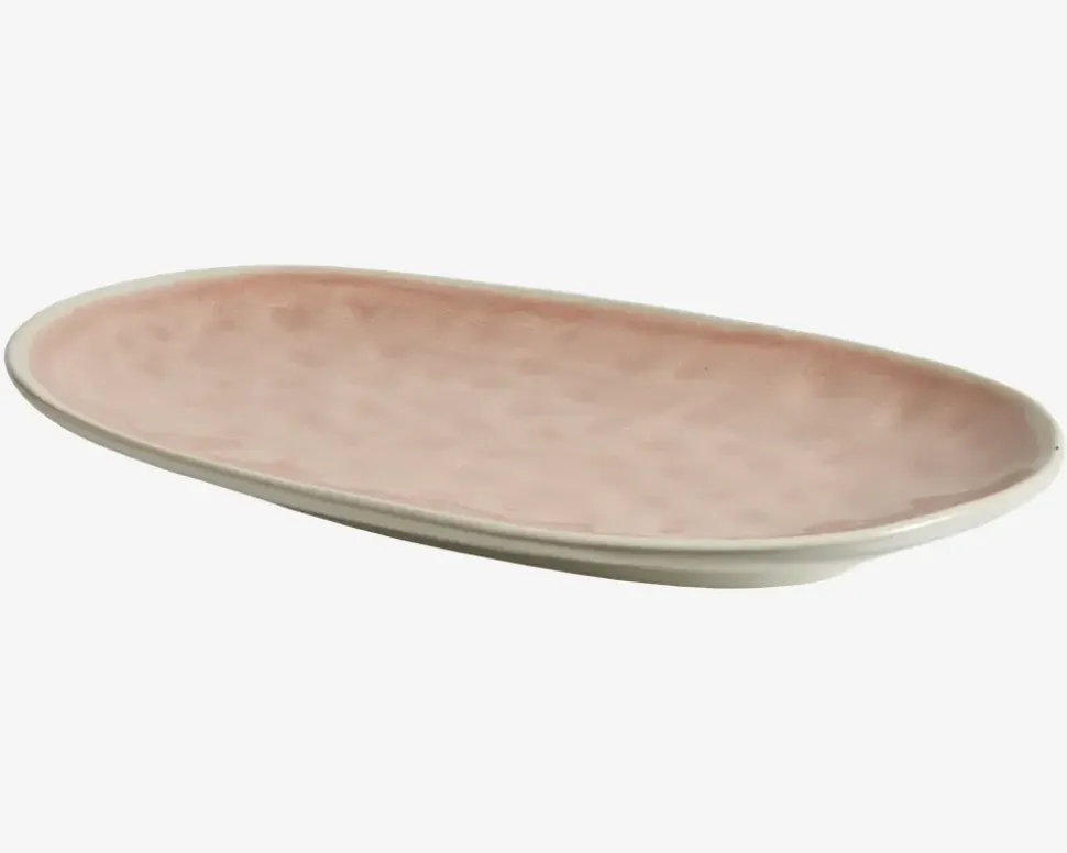 Serveringsfad Oval Rosa 36x21,5 cm