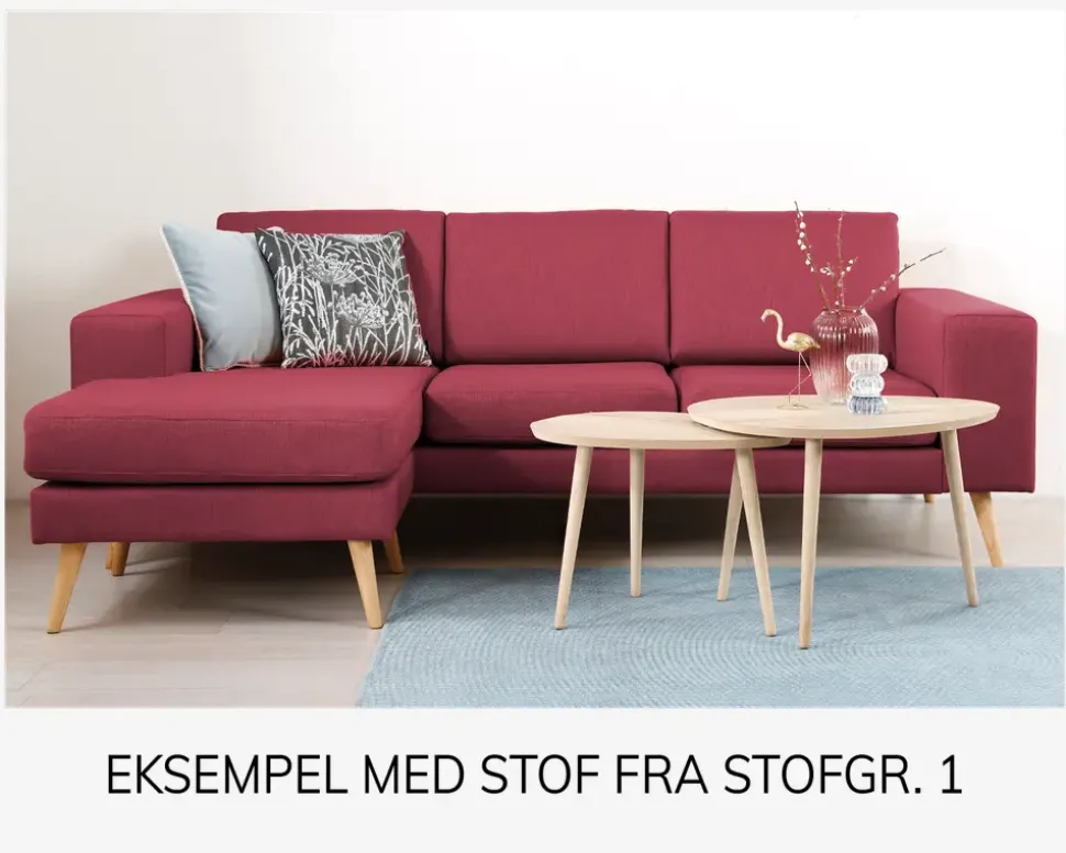 Sienna Sofa m/Chaiselong Stofgr. 1