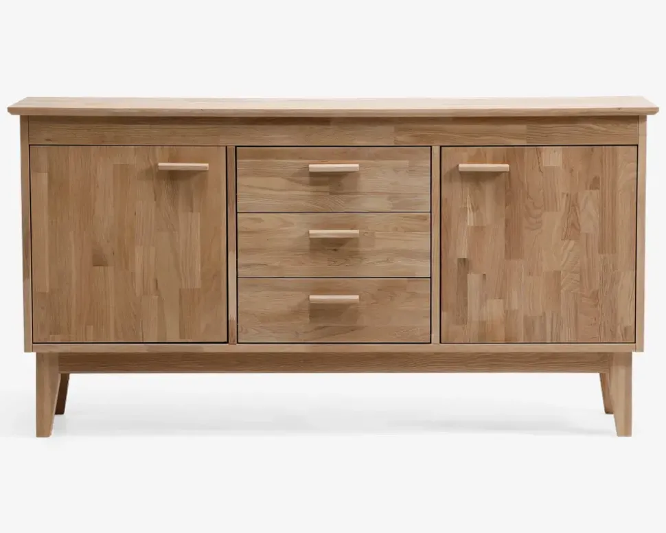 Skænk i hvidolieret eg B. 154 cm