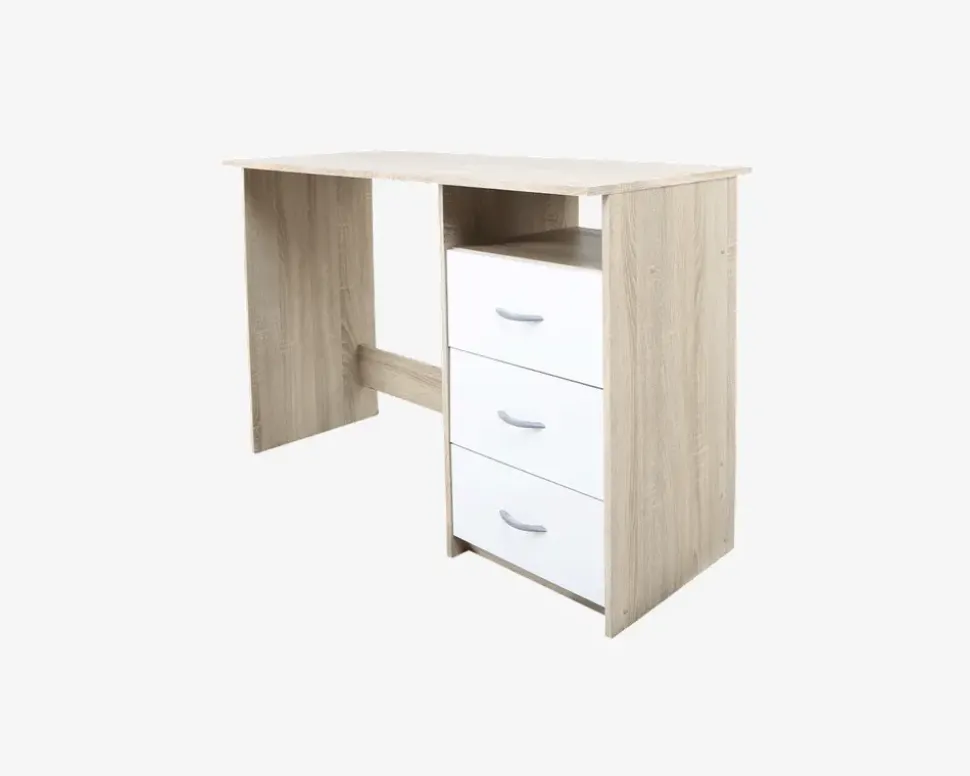 Skrivebord Adria Lys Eg/Hvid