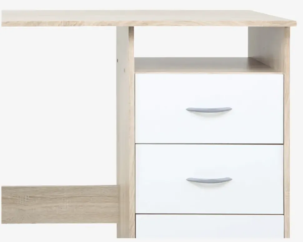 Skrivebord Adria Lys Eg/Hvid