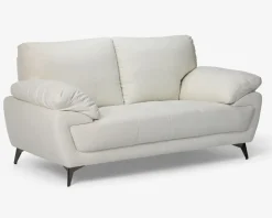 Sofa 2 Pers. Hvid kunstlæder