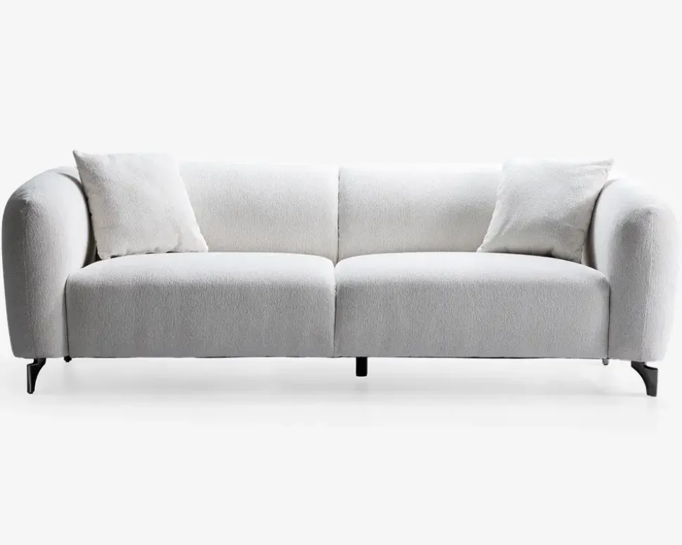 Sofa 3 pers. lys beige møbelstof