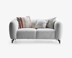 Sofa 2 pers. lys beige møbelstof