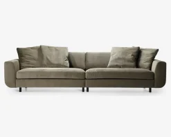 Sofa 4 Pers. Motive grøn fløjl