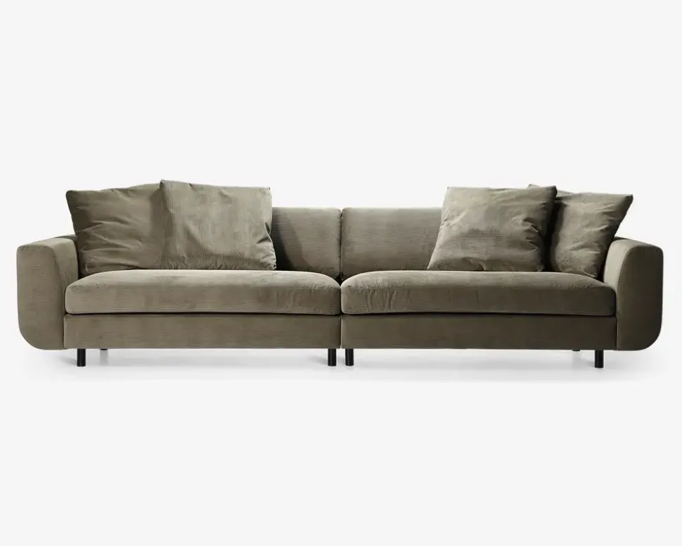 Sofa 4 Pers. Motive grøn fløjl