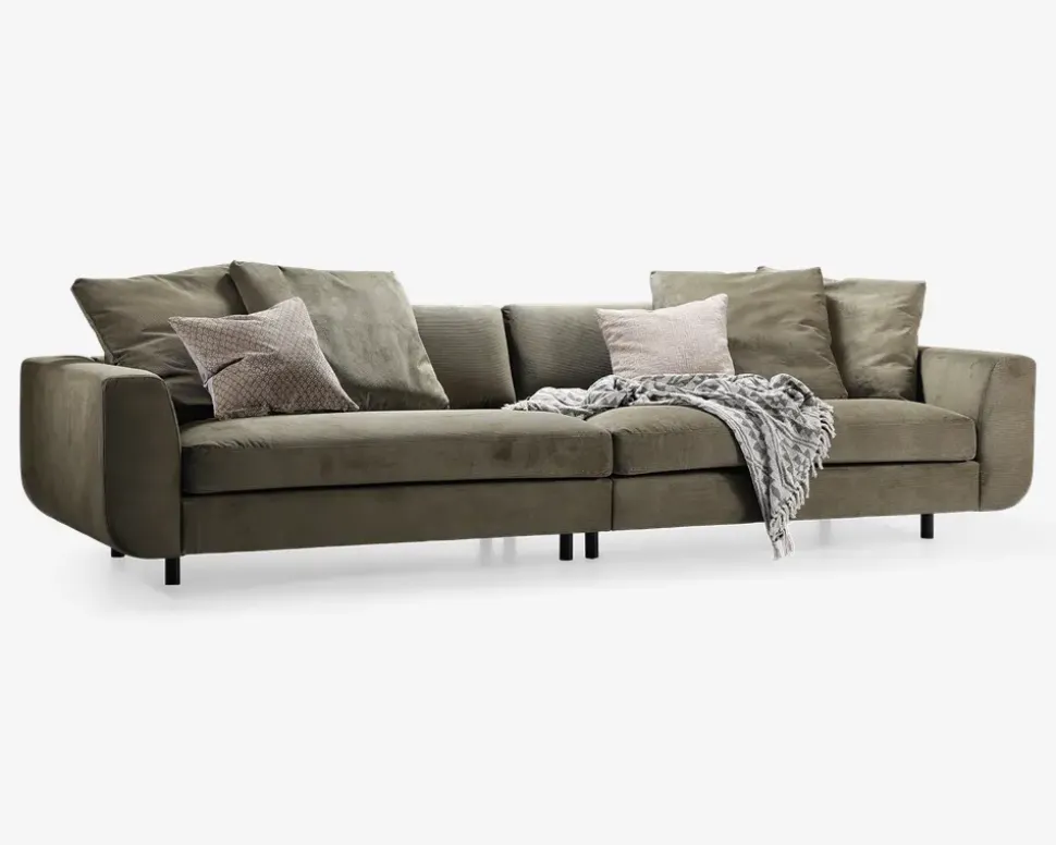 Sofa 4 Pers. Motive grøn fløjl