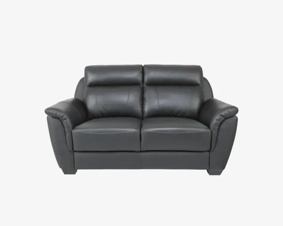 Sofa 2 Pers. Sort Læder