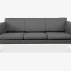 Sofa 3 Pers Tremmesofa Grå Stof