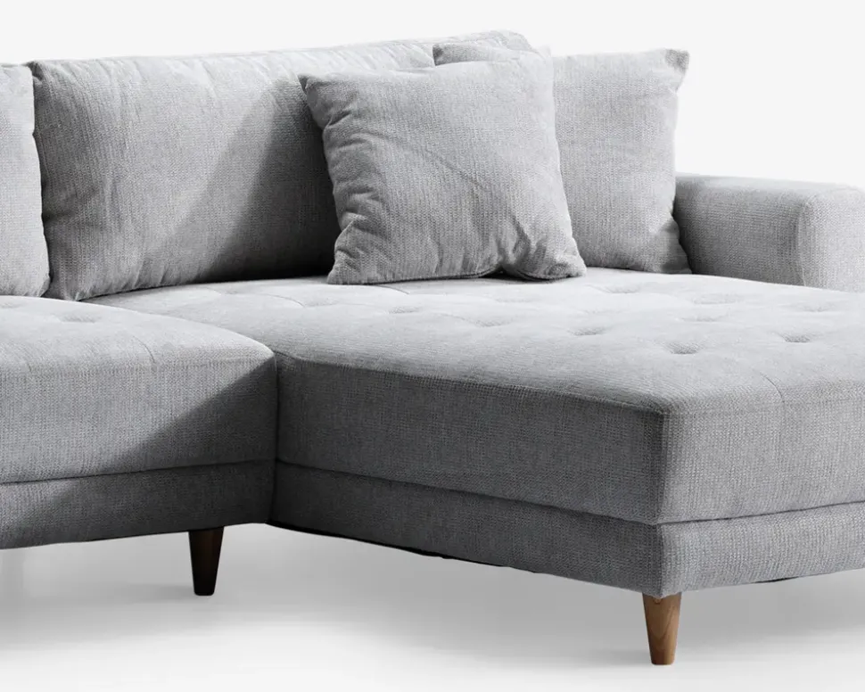Sofa med XL chaiselong beige