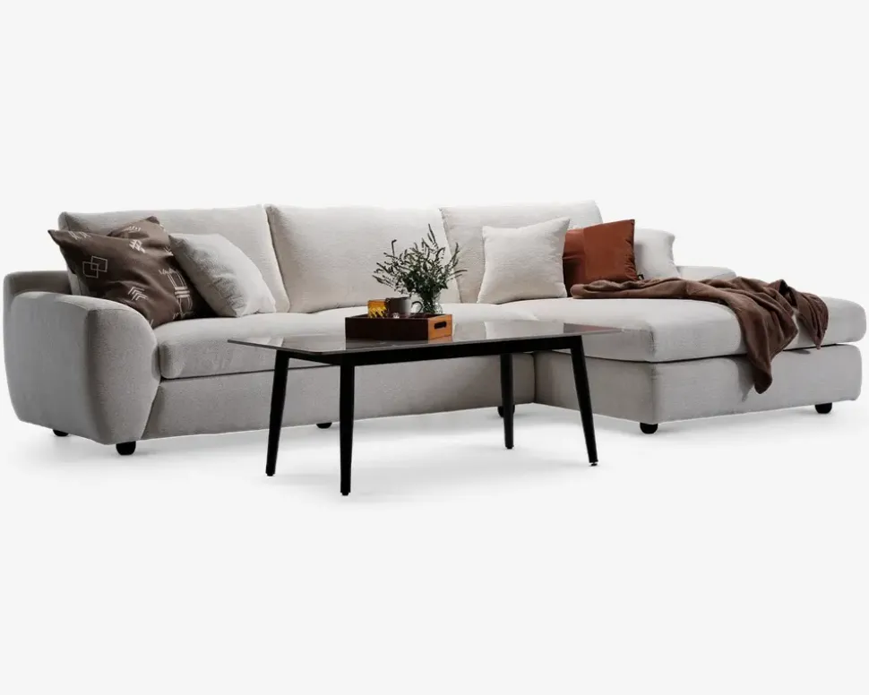Sofa med XL-chaiselong højre