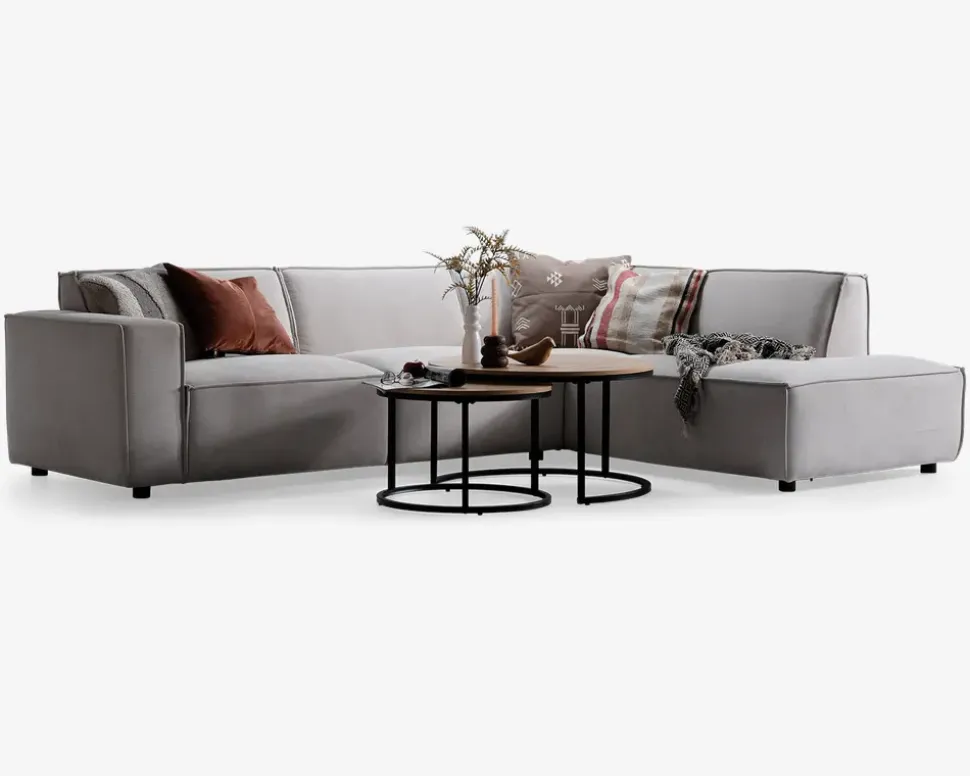 Sofa m/Open End Højrevendt Beige