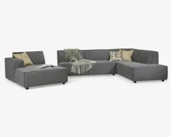 Sofa U-shape Højrevendt Grå