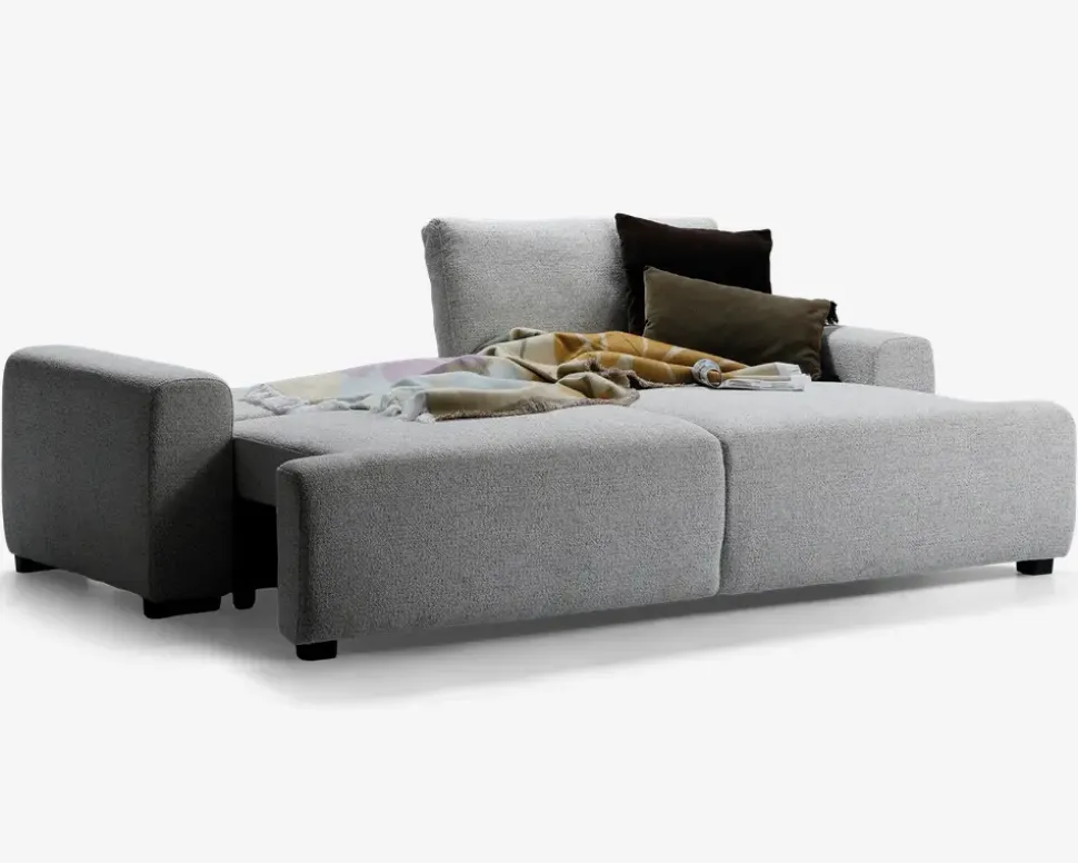 Sovesofa 3 pers. grå møbelstof