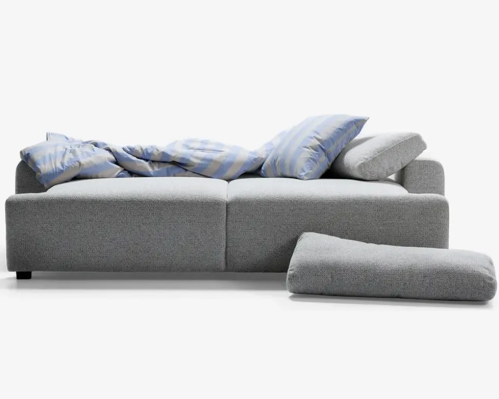 Sovesofa 3 pers. grå møbelstof