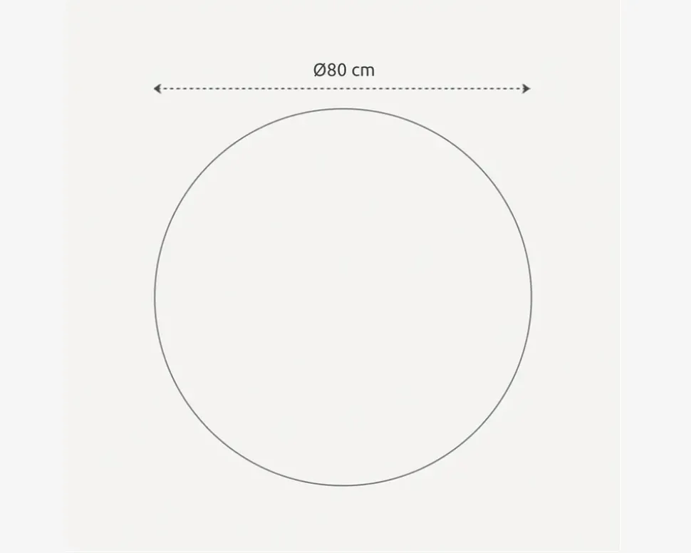 Spejl indgravering I Ø.80 cm