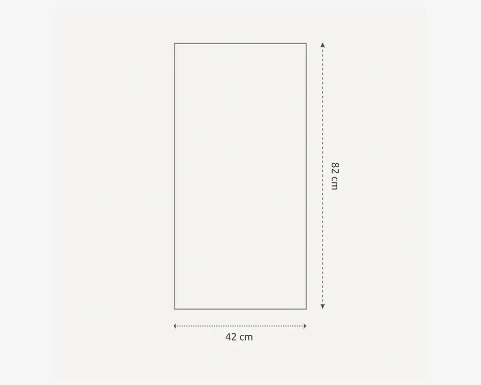 Spejl slim egetræ 40x80 cm