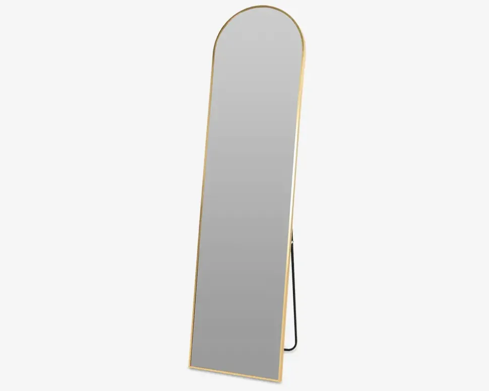 Spejl stående guld H.150 cm