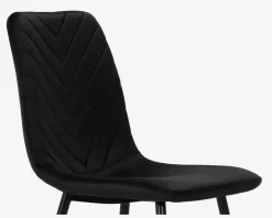 Spisebordsstol i sort velour