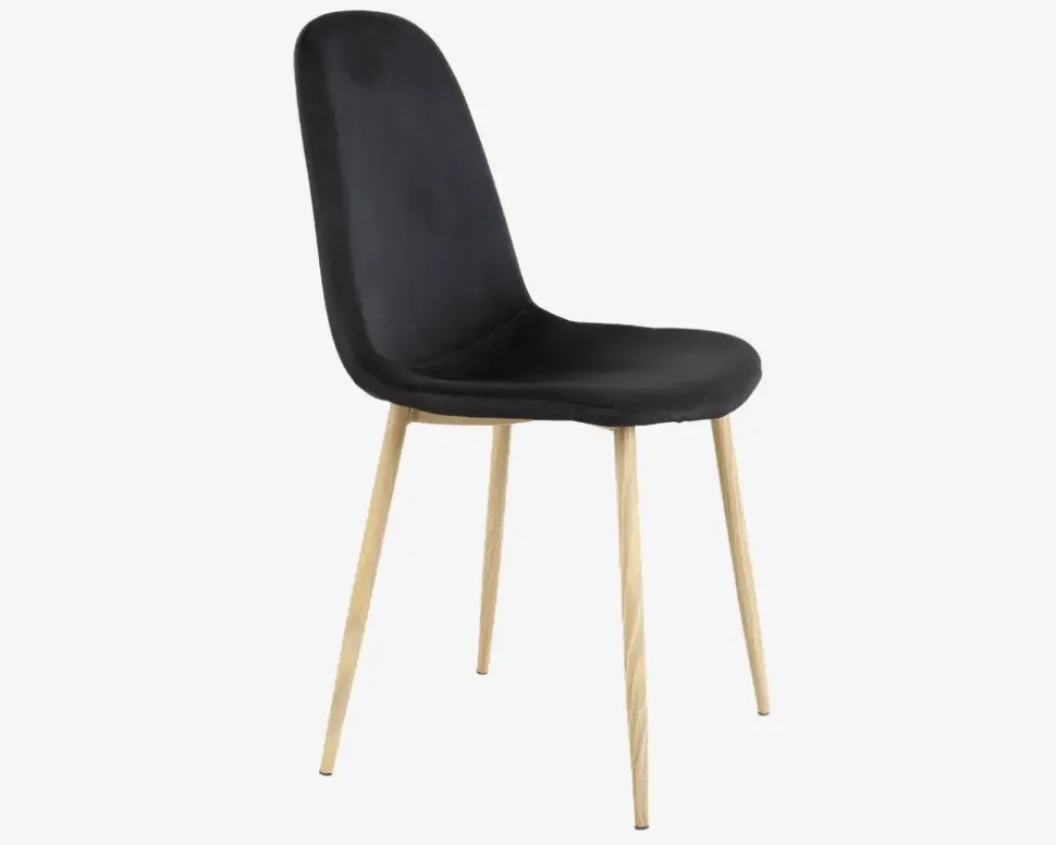 Spisebordsstol i sort velour