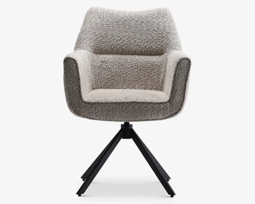 Spisebordsstol med armlæn beige