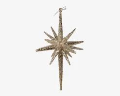 Stjerne M. Glitter Champagne H.14cm