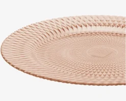 Tallerken Glas Ø.33cm Rosa