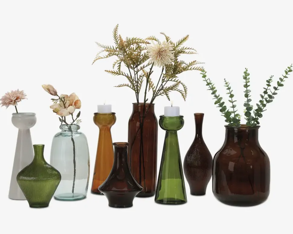 Vase grøn H. 27 cm
