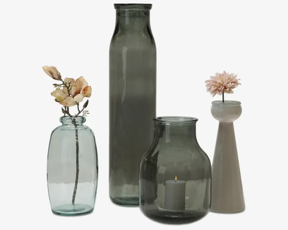 Vase hvid H. 40 cm