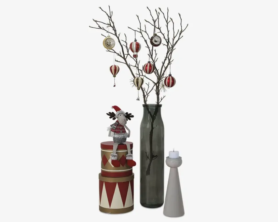 Vase hvid H. 40 cm