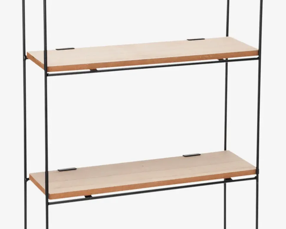 Vægreol jern & MDF 30x10x50 cm