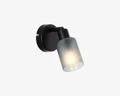 Vægspot Loralie Sort/Røgfarvet L.16 cm